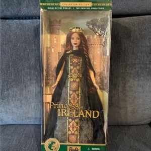 Barbie Princess of Ireland Doll in Black and Gold